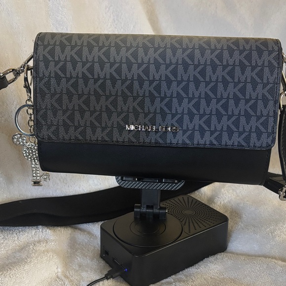 Michael Kors Black and Gray Crossbody Bag